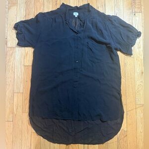 Wilfred black Casual Button Down see through blouse #734